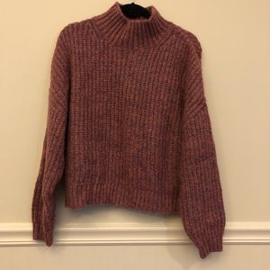 Express Mock Neck Cropped Sweater
